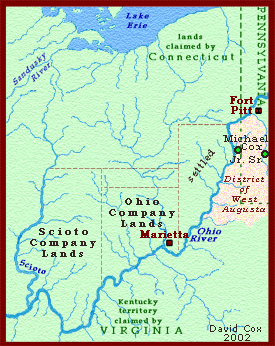 Map: early 19th century Ohio Valley