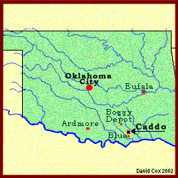 Map: Caddo, Oklahoma